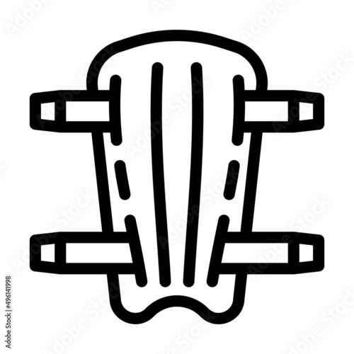 leg protection line icon vector. leg protection sign. isolated contour symbol black illustration