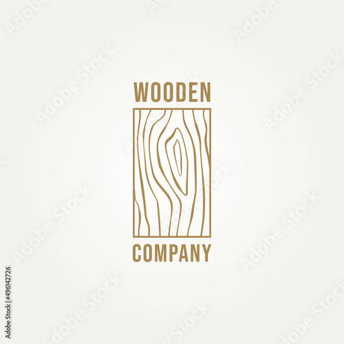 wooden pattern minimalist line art logo icon template vector illustration design. simple hardwood, parquet, sawmill logo concept