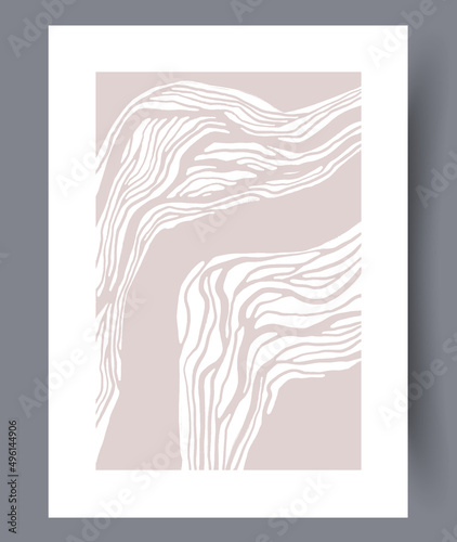 Scandinavian abstract vector print set.