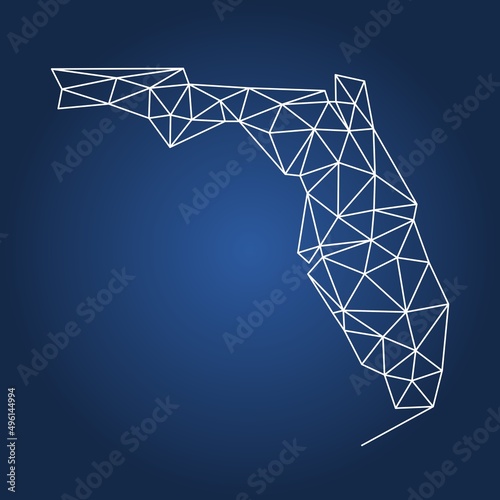 Florida state simple vector map