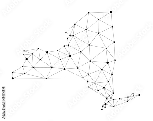 New York state connected dots map