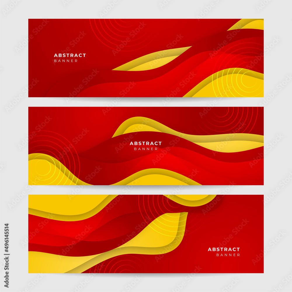 Naklejka premium Modern red yellow orange geometric background. Dynamic lines and shapes composition. Abstract background modern hipster futuristic graphic. Vector abstract texture design, bright poster, banner