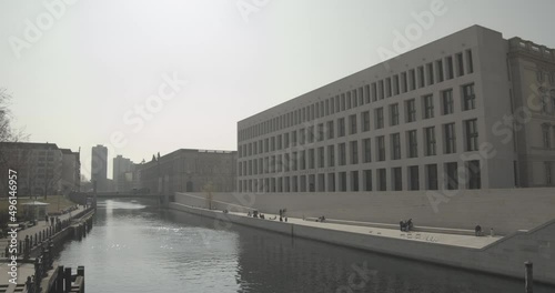 Humboldt Promenade and the Museumsinsel with the Spree in the foreground in Berlin photo