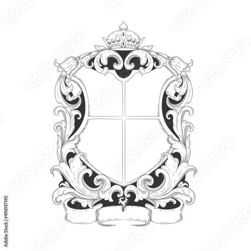 Valokuva Classic crest coat of arms blank template