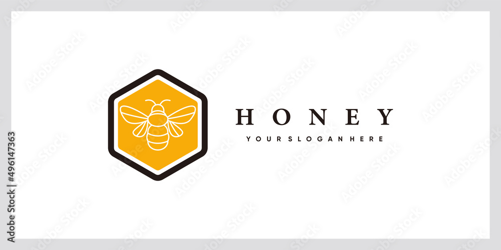 Honey logo design with creative concept