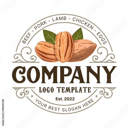Chocolate classic logo design template