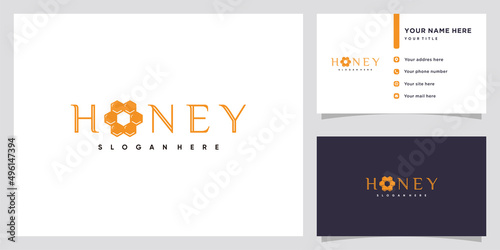 Honey logo design with creative concept