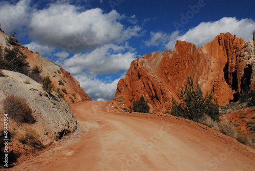 Slika na platnu Utah- Colorful Road and  Landscape Near Grosvenor Arch