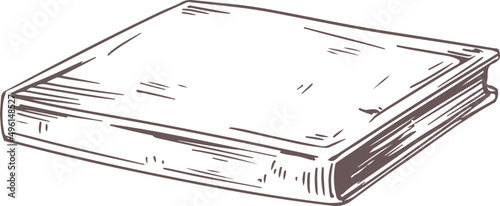 Book Monochrome Hand Drawn Illustration