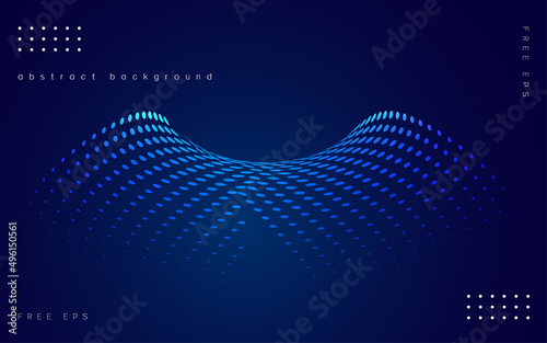 Abstract particle background, blue tech background, vector illustration