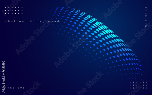 Abstract particle background, blue tech background, vector illustration photo