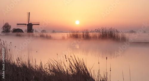 Sunrise in the Green Heart of the Netherlands photo