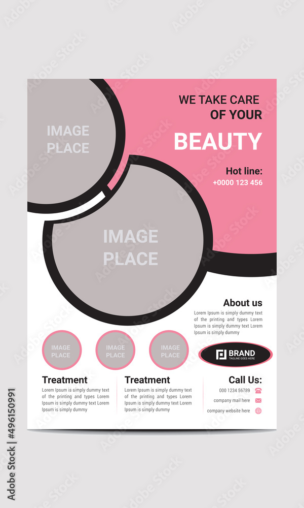 Beauty Flyer Design Template with modern look