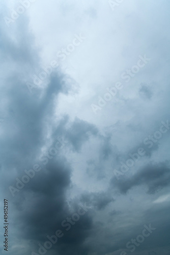 Dark sky with storm clouds