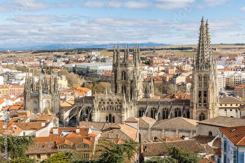 aerial views, from the viewpoint of the castle of the city of Burgos, Spain