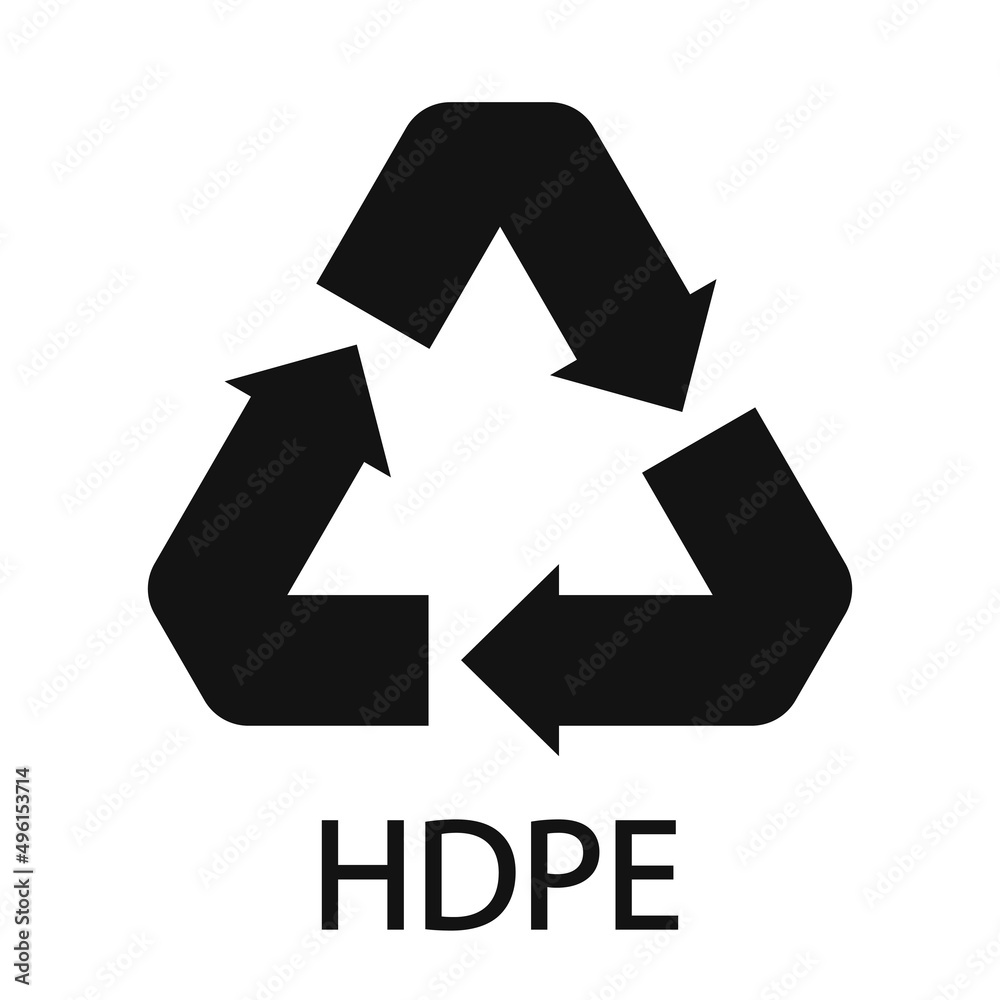 HDPE 02 recycling code symbol. Plastic recycling vector polyethylene sign. HDPE 02 recycling code symbol. Plastic recycling vector polyethylene sign.