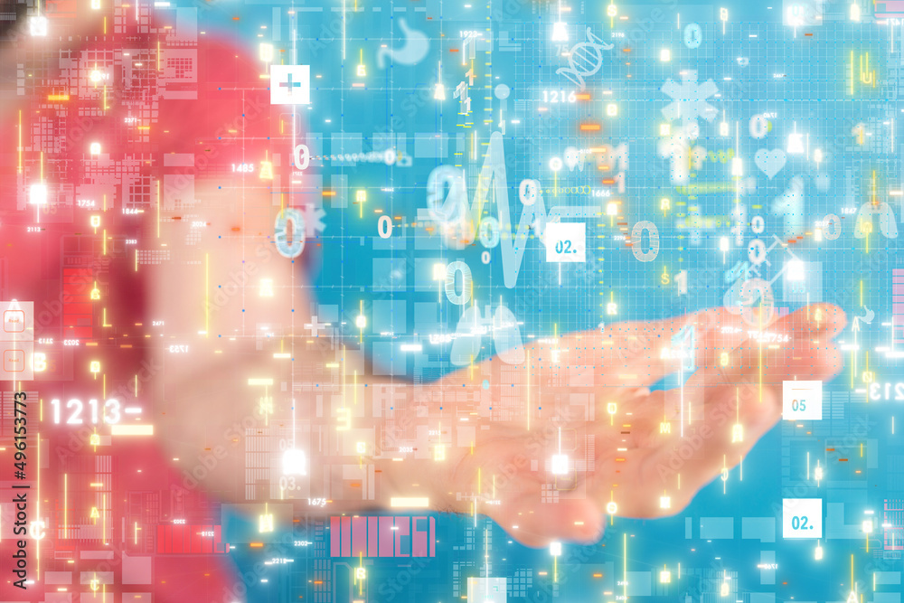 digital medical futuristic interface 3D rendering digital medical futuristic interface 3D rendering