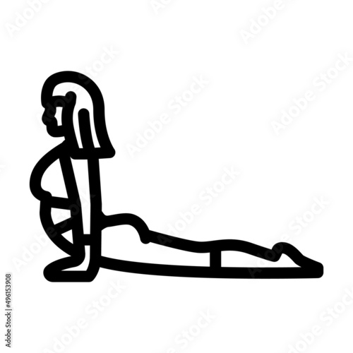 yoga fitness exercise line icon vector. yoga fitness exercise sign. isolated contour symbol black illustration