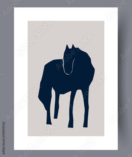 Scandinavian abstract vector print set.