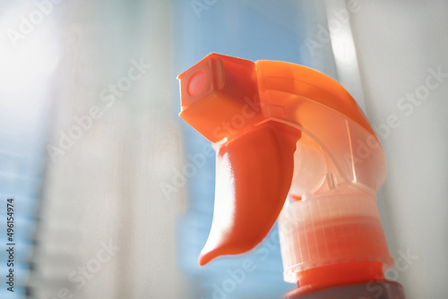 window cleaner spray bottle. housework. photo