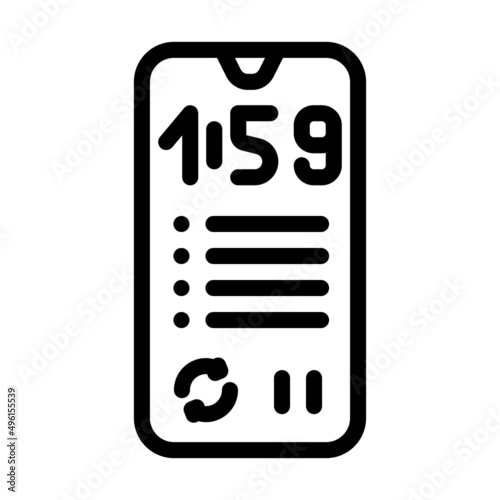 cycles training line icon vector. cycles training sign. isolated contour symbol black illustration