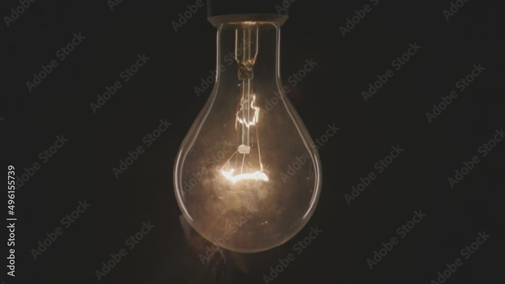 Flicker and explosion of a filament lamp