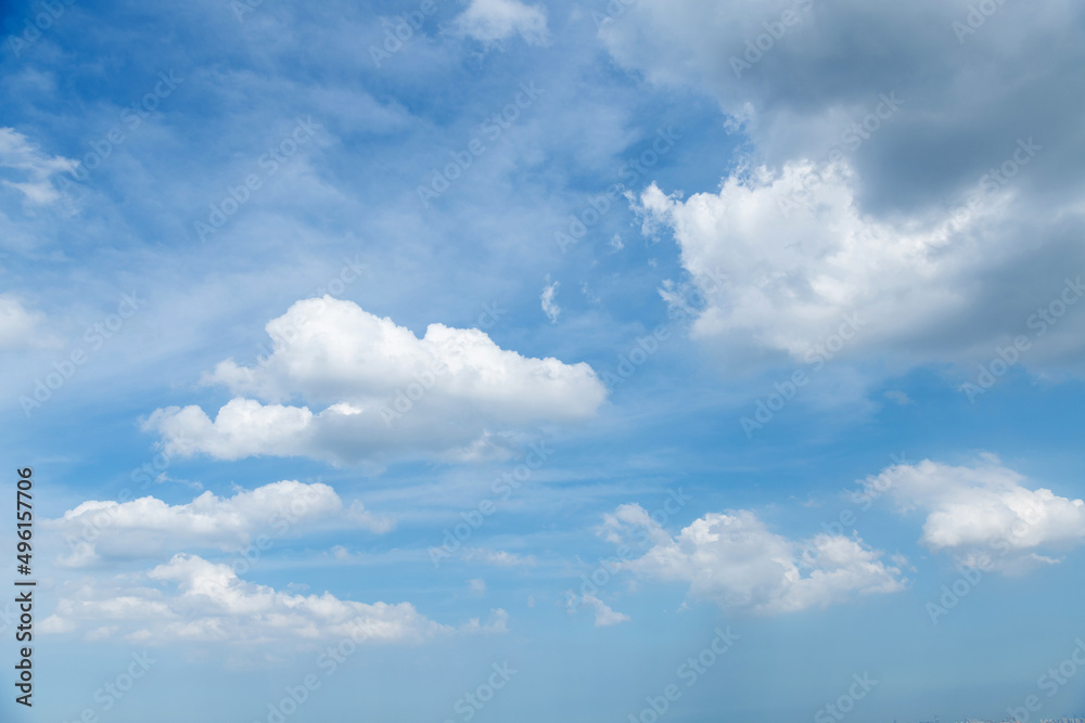 Beautiful blue sky with white clouds Beautiful blue sky with white clouds