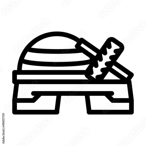 equipment for fitness exercising line icon vector. equipment for fitness exercising sign. isolated contour symbol black illustration