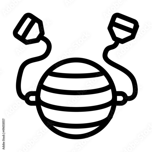 ball for training line icon vector. ball for training sign. isolated contour symbol black illustration