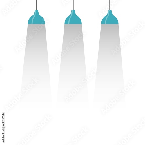 Tree lighting ceiling lamp on white background