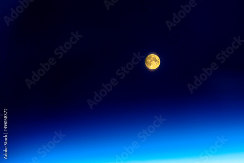 Fototapeta Naklejka Na Ścianę i Meble -  The Moon in space. digital enhancement. elements by nasa