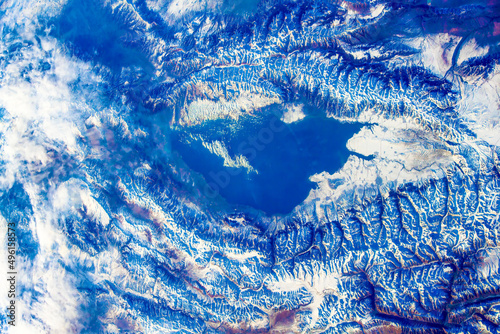 Fototapeta Naklejka Na Ścianę i Meble -  Land features for design elements. digital enhancement. elements by nasa