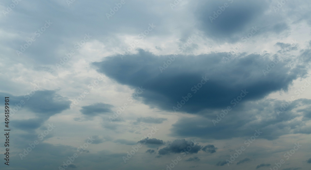 Background of gray clouds in the sky