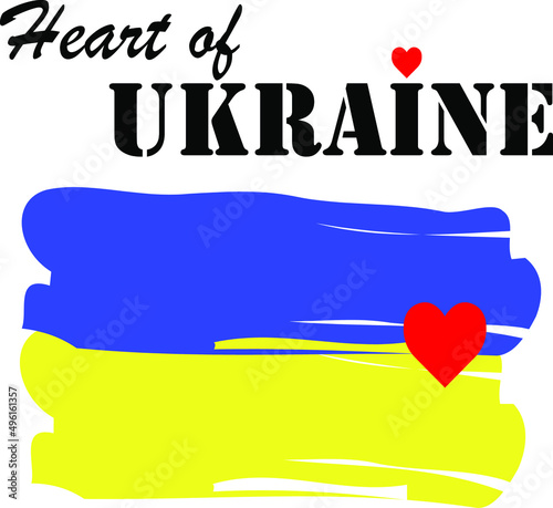 Ukrainian-Russian war, ukraine flag with heart