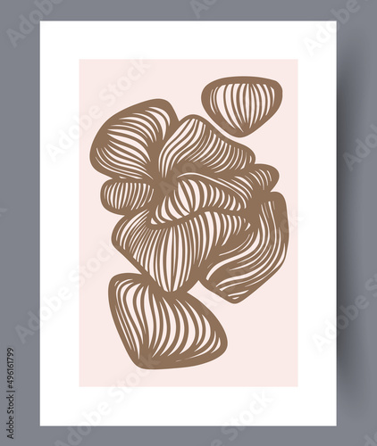 Scandinavian abstract vector print set.