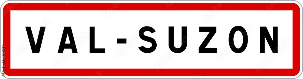 Panneau entrée ville agglomération Val-Suzon / Town entrance sign Val-Suzon Panneau entrée ville agglomération Val-Suzon / Town entrance sign Val-Suzon