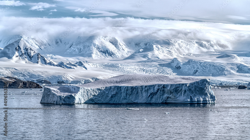 Obraz premium First travel to Antarctica. 