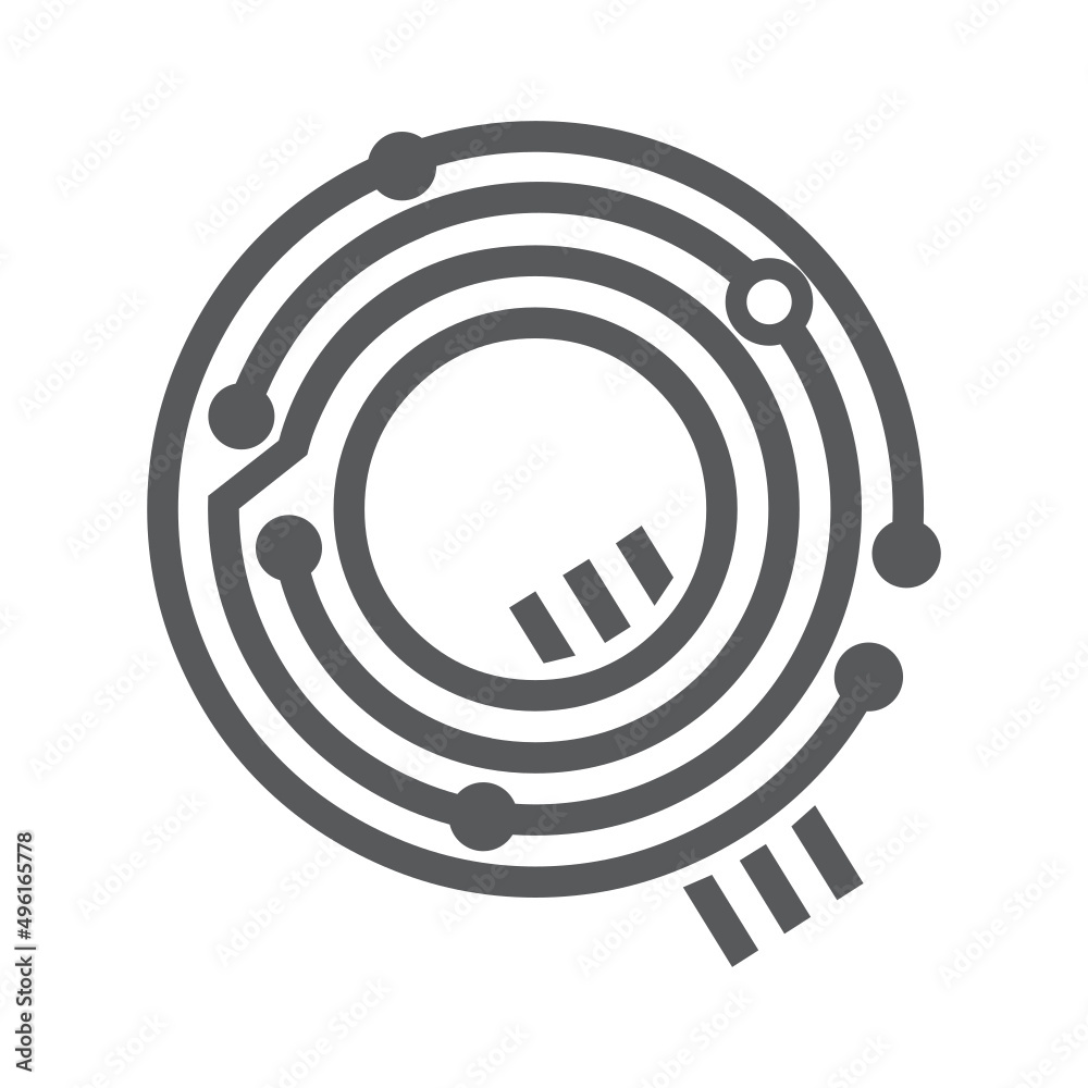 digital letter q digital letter q