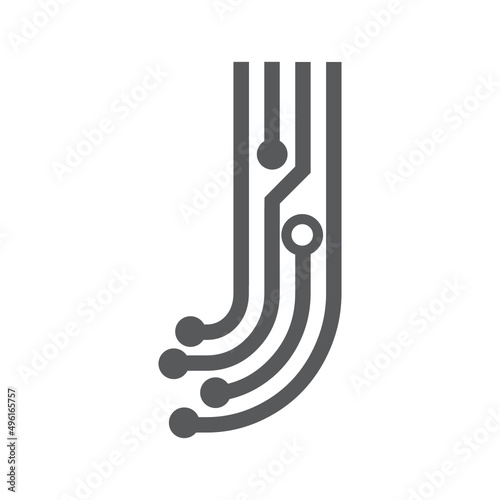 digital letter j