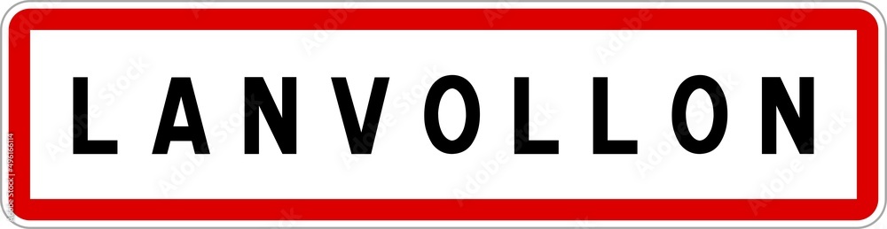 Panneau entrée ville agglomération Lanvollon / Town entrance sign Lanvollon Panneau entrée ville agglomération Lanvollon / Town entrance sign Lanvollon
