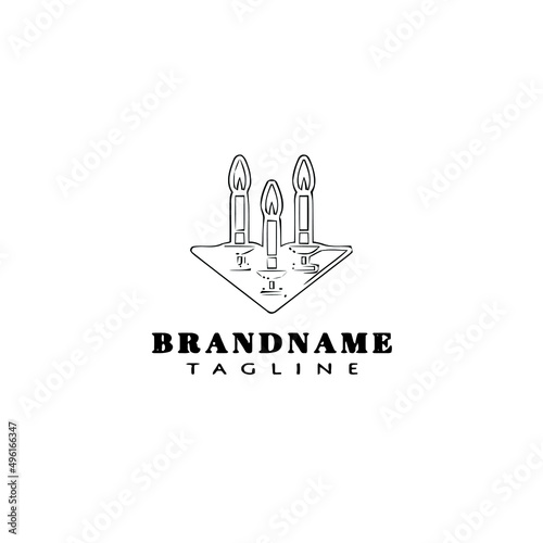 hanging chandelier logo cartoon icon design template black isolated vector illustration