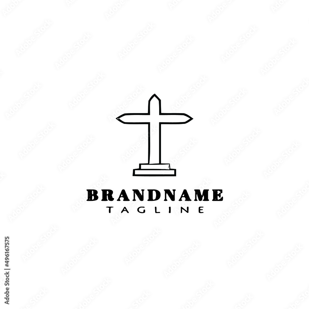 cross logo cartoon icon design template black isolated vector