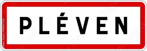 Panneau entrée ville agglomération Pléven / Town entrance sign Pléven photo