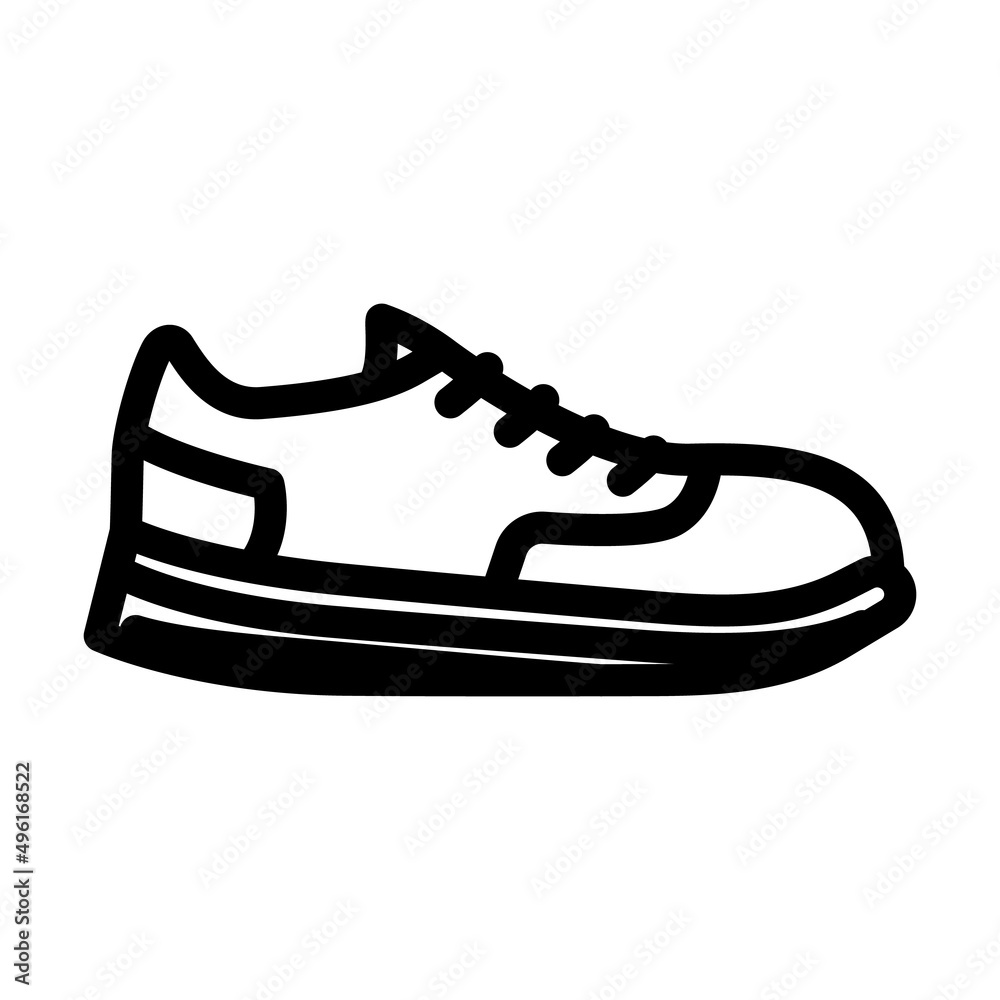 sneakers wear line icon vector. sneakers wear sign. isolated contour symbol black illustration sneakers wear line icon vector. sneakers wear sign. isolated contour symbol black illustration