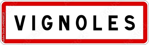 Panneau entrée ville agglomération Vignoles / Town entrance sign Vignoles