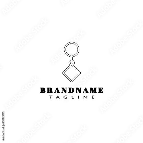 keychains logo cartoon icon design template black isolated illustration