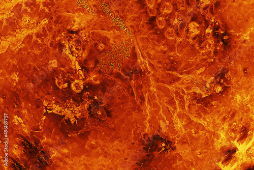 Fototapeta Naklejka Na Ścianę i Meble -  The surface of the planet Venus. Elements of this image furnished by NASA