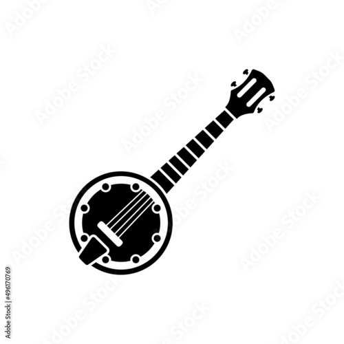 banjo logo icon design template vector