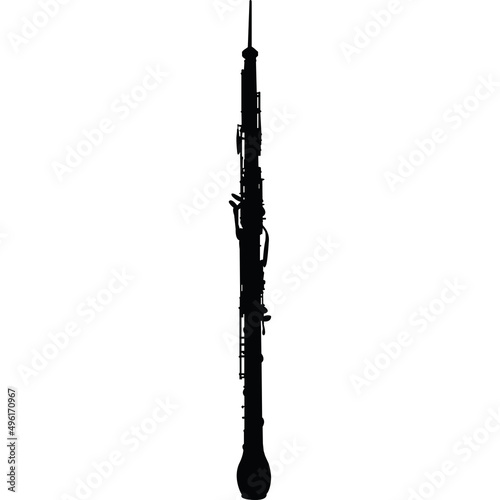 English Horn Silhouette Vector