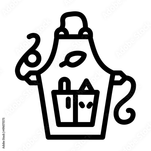 apron clothing line icon vector. apron clothing sign. isolated contour symbol black illustration